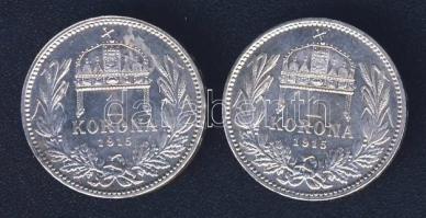 1915. 1K Ag (2x) T:2