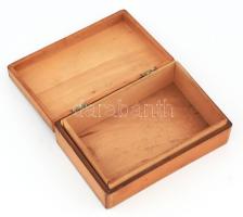 Szénásy Béla Cs. és Kir. udvari szállító levélpapíráruháza Budapest fa doboz, 12x8 cm