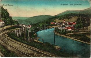 Vatra Dornei, Dornavátra, Bad Dorna-Watra (Bukovina, Bucovina, Bukowina); Bistritztal bei Jacobeni / Bistrita Valley near Iacobeni, railway line (EK)