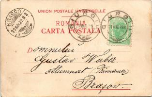 1899 (Vorläufer) Salutari din Romania, folklore. Storck & Müller Art Nouveau, litho (EK)