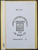 Glatz István és Frank Semmler: DieUngarischen Postgebühren 1992 (1994) 64 oldalas A4-es FÉNYMÁSOLAT