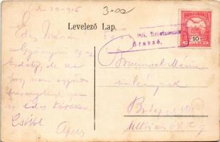 1916 Balázsfalva, Blasendorf, Blaj; Nagy utca, Sinberger Salamon üzlete / street, shops (EK)