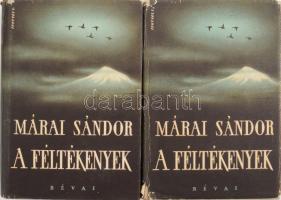 Márai Sándor: A féltékenyek I-II. köt. Bp., 1937, Révai. Első kiadás. A borító rajza Fenyves Sándor ...