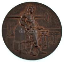 1908. "A Körmöczbányai Magyar Királyi Pénzverde Látogatásának Emlékére" kétoldalas bronz emlékérem (36mm) T:AU,XF