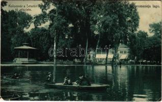 1915 Kolozsvár, Cluj; Sétatéri tó részlete. Stief kiadása / promenade, lake (EK)