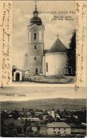 1928 Pécsújfalu, Péchújfalu, Frauendorf, Pecovská Nová Ves; Rim. kat. kostol, Pohlad / Római katolikus templom, látkép / Catholic church, general view (EK)