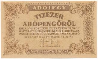 1946. 10.000AP sorszám nélkül, vízjeles papíron T:XF,VF Adamo P49B