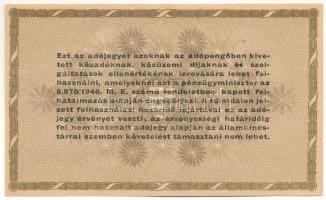 1946. 10.000AP sorszám nélkül, vízjeles papíron T:XF,VF
Adamo P49B