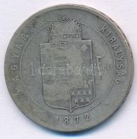 1872KB 1Ft Ag "Középcímer" T:F patina
Adamo M15