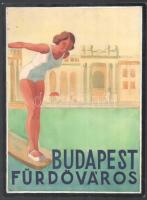 Budapest Fürdőváros. Turisztikai reklámterv, plakátterv. Akvarell, karton, jelzés nélkül (Naeter Erzsébet?), 31x22,5 cm