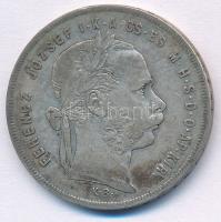 1876KB 1Ft Ag "Ferenc József / Középcímer" T:VF patina  Adamo M15