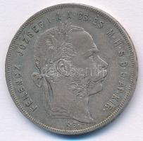 1878KB 1Ft Ag "Ferenc József / Középcímer" T:XF patina Adamo M15