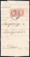 1867 2. súlyfokozatú levél 2 x 5kr bérmentesítéssel "KOLOZSVÁR" - "DEWA" függőleges állású (ritka) küldemény