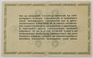 1946. 50.000AP "A 42 15.529", elfordított Államkincstár vízjellel T:F,VG a hajtás mentén k...