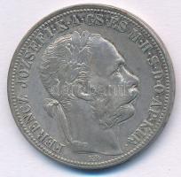 1889KB 1Ft Ag "Ferenc József / Barokk címer" T:XF,VF kis ph.  Adamo M15