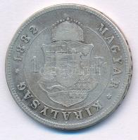 1882KB 1Ft Ag "Ferenc József / Barokk címer" T:VF patina
Adamo M15