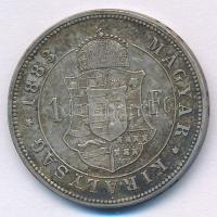 1883KB 1Ft Ag "Ferenc József / Barokk címer" T:XF patina, ph.
Adamo M15