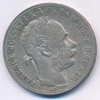 1886KB 1Ft Ag "Ferenc József / Barokk címer" T:VF patina, ph. Adamo M15