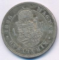 1886KB 1Ft Ag "Ferenc József / Barokk címer" T:VF patina, ph.
Adamo M15