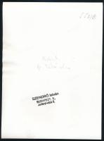 cca 1930-1940 Szendrő István (1908-2000): Postás pár Budapesten (XIII. ker., Tátra utca, baloldalt a...