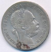 1891KB 1Ft Ag "Ferenc József / Barokk címer" T:VF,F patina Adamo M15