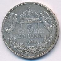 1900KB 5K Ag "Ferenc József" T:VF patina 
Adamo K7