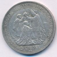 1907KB 5K Ag "Ferenc József megkoronázásának 40. évfordulója" T:XF,VF ph., kisebb karcok 
...