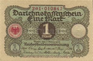 Német Birodalom / Weimari Köztársaság 1920. 1M (2x) egymás utáni sorszámokkal T:I