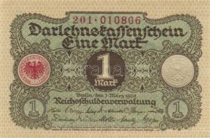 Német Birodalom / Weimari Köztársaság 1920. 1M (3x) egymás utáni sorszámokkal T:I