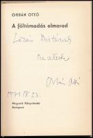 Orbán Ottó: A föltámadás elmarad. DEDIKÁLT! Bp., 1971, Magvető, 126 p. Első kiadás. Kiadói egészvász...