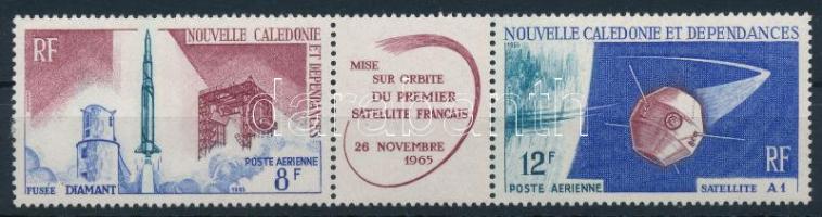 1966 Francia műhold ívközéprészes párban Mi 418-419