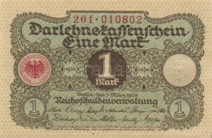 Német Birodalom / Weimari Köztársaság 1920. 1M (3x) egymás utáni sorszámokkal T:I