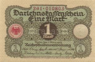 Német Birodalom / Weimari Köztársaság 1920. 1M (3x) egymás utáni sorszámokkal T:I