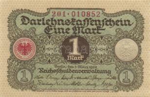 Német Birodalom / Weimari Köztársaság 1920. 1M (4x) egymás utáni sorszámokkal T:I