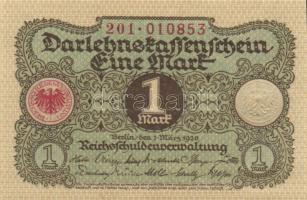 Német Birodalom / Weimari Köztársaság 1920. 1M (4x) egymás utáni sorszámokkal T:I