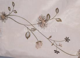 2 darab santung függöny, virágmintával, 165x138 cm