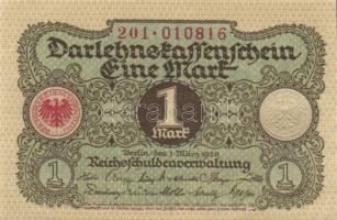 Német Birodalom / Weimari Köztársaság 1920. 1M (5x) egymás utáni sorszámokkal T:I