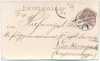 1900 Sopron, Szt. Mihály templom. Nr. 71. L. Kummert, fémes hatású képeslap (r)
