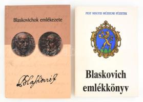 2 db Blaskovich könyv: Blaskovichok emlékezete. Szerk.: Gócsáné Móró Csilla. Tápiószele, 2003, Blaskovich Múzeum Baráti Köre. Gazdag képanyaggal illusztrálva. Kiadói kartonált papírkötés. Megjelent 1000 példányban. + Blaskovich emlékkönyv. Szerk.: G. Móró Csilla. Pest Megyei Múzeumi Füzetek 1. Szentendre, 1993, Pest Megyei Múzeumok Igazgatósága. Kiadói papírkötés.