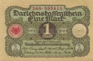 Német Birodalom / Weimari Köztársaság 1920. 1M (3x) egymás utáni sorszámokkal T:I