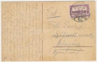 1924 Üdvözlet a Krampusztól / Krampus flying on a broomstick. S.B. 5130. (EK)