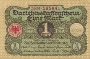 Német Birodalom / Weimari Köztársaság 1920. 1M (3x) egymás utáni sorszámokkal T:I