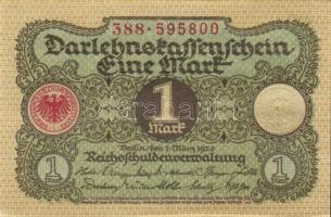 Német Birodalom / Weimari Köztársaság 1920. 1M (3x) egymás utáni sorszámokkal T:I,I-