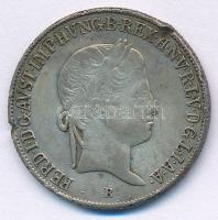 1840B 20kr Ag "V. Ferdinánd" T:VF,F több nagy ph. Huszár:2081.,Unger III.: 1419.