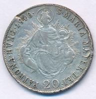 1840B 20kr Ag "V. Ferdinánd" T:VF,F több nagy ph. Huszár:2081.,Unger III.: 1419