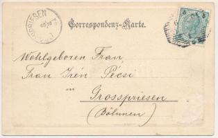 1901 Gruss aus der Bukowina. Ruthenischer Nationaltanz / Bukovinai népviselet, Rutén (ruszin) nemzet...