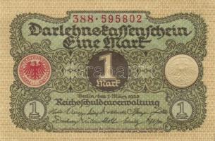 Német Birodalom / Weimari Köztársaság 1920. 1M (3x) egymás utáni sorszámokkal T:I,I-