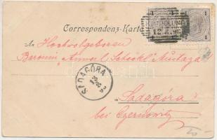 1898 (Vorläufer) Gruss aus der Bukowina. Rumänisches Bauernhaus / Bukovinai népviselet, Román parasz...