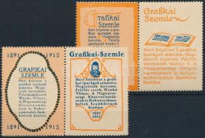 1915 Grafikai Szemle levélzáró tétel stecklapon.