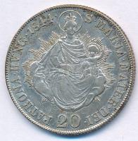 1844B 20kr Ag "V. Ferdinánd" T:XF patina 
Huszár: 2081., Unger III.: 1419